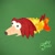 Size: 820x820 | Tagged: safe, artist:ropuning, knuckles the echidna, food, gradient background, green background, signature, solo