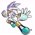 Size: 2000x2000 | Tagged: safe, artist:brinst, silver the hedgehog, 2025, clenched fist, clenched teeth, frown, looking at viewer, mid-air, reaching towards the viewer, signature, simple background, solo, white background