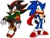 Size: 1024x768 | Tagged: safe, artist:loser_boy505, editor:loser boy505, shadow the hedgehog, sonic the hedgehog, 2025, coat, dark skin, duo, edit, frown, looking at viewer, redesign, scarf, smile, standing, top surgery scars, trans male, transgender, uekawa style