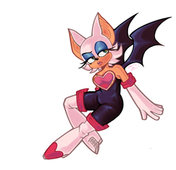 Size: 1828x1773 | Tagged: safe, artist:stoneyoceanic, rouge the bat, 2025, frown, lidded eyes, looking offscreen, signature, simple background, solo, white background