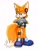 Size: 1595x2047 | Tagged: safe, artist:jeffydust, miles "tails" prower, fox, 2025, alternate outfit, belt, blue shoes, earpiece, electricity, lidded eyes, looking at something, male, older, signature, simple background, smile, solo, standing, traditional media