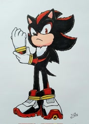 Size: 1477x2048 | Tagged: safe, artist:thejege12, shadow the hedgehog, sonic the hedgehog 3 (film)
