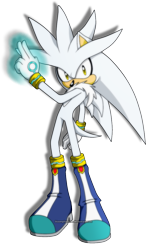 Size: 685x1124 | Tagged: safe, artist:blophan, silver the hedgehog, hedgehog, boots, gloves, grey fur, male, yellow eyes