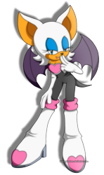 Size: 613x1036 | Tagged: safe, artist:blophan, rouge the bat, bat, boots, female, gloves, pants, white fur