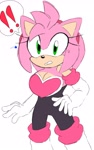 Size: 1280x2048 | Tagged: safe, artist:sakura_2739, amy rose, outfit swap, rouge's heart top