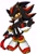 Size: 1216x1807 | Tagged: safe, artist:officialkiku1, editor:officialkiku1, shadow the hedgehog, 2025, claws, clenched teeth, ear piercing, edit, eyebrow piercing, fingerless gloves, frown, lidded eyes, lip peircing, long tail, looking at viewer, piercing, redesign, simple background, solo, standing, white background, yellow sclera