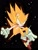 Size: 760x1000 | Tagged: safe, artist:umerouge, sonic the hedgehog, super sonic, black background, fleetway, fleetway super sonic, full body, licking lips, simple background, solo, super form