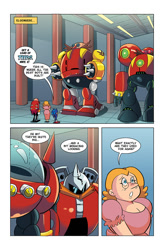 Size: 825x1258 | Tagged: safe, artist:chauvels, momma robotnik, robotnik, sonic the hedgehog, comic:a special visit