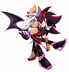 Size: 2894x3042 | Tagged: safe, artist:benshir125, rouge the bat, shadow the hedgehog, gender swap