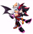 Size: 2894x3042 | Tagged: safe, artist:benshir125, rouge the bat, shadow the hedgehog, bat, hedgehog, duo, gender swap, gun, pistol, shadouge, shipping, straight