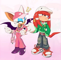 Size: 749x738 | Tagged: safe, artist:chaosc0ntr0l, knuckles the echidna, rouge the bat
