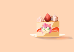Size: 4096x2896 | Tagged: safe, amy rose, cake, simple background
