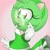 Size: 1600x1600 | Tagged: safe, artist:veronicarubellite, amy rose, 2025, color swap, four leaf clover, green amy, pink background, riders outfit, simple background, solo, sonic riders, sunglasses