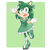 Size: 2480x2508 | Tagged: safe, artist:witch-senpai-arts, amy rose, 2025, alternate outfit, color swap, green amy, simple background, solo, white background