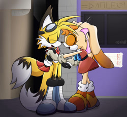 Size: 931x859 | Tagged: safe, artist:1upniall, cream the rabbit, miles "tails" prower