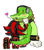 Size: 728x836 | Tagged: safe, artist:pikabysss, shadow the hedgehog, vector the crocodile, 2025, blushing, crack shipping, gay, heart, kiss, shadow x vector, shipping, simple background, sitting, transparent background