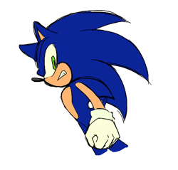 Size: 514x492 | Tagged: safe, artist:rodka_sth, sonic the hedgehog, 2024, simple background, solo, white background