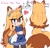 Size: 2162x2067 | Tagged: safe, artist:_ra_fox_, zooey the fox, fox, character name, clothes, female, fur markings, heart, solo, sparkles