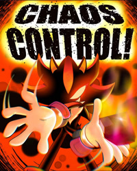 Size: 1170x1465 | Tagged: safe, artist:audiesartcorner, shadow the hedgehog, 2025, abstract background, chaos control, chaos emerald, glowing eyes, holding something, redraw, redraw challenge, shadowed face, solo, standing, text
