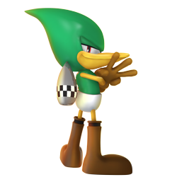 Size: 2500x2500 | Tagged: safe, artist:nibroc-rock, speedy, 2019, 3d, arms folded, backpack, kukku, lidded eyes, smile, smiling at viewer, solo, standing