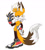 Size: 924x1038 | Tagged: safe, artist:chamomilemeadow, miles "tails" prower, sonic prime, 2025, aged up, alternate outfit, alternate universe, au:role swap (chamomilemeadow), brown tipped ears, claws, cyborg, ear fluff, fingerless gloves, frown, fur markings, gloves, lidded eyes, older, older tails, role swap, shoes, simple background, solo, standing, white background
