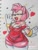 Size: 576x768 | Tagged: suggestive, artist:b_werehognsfw, amy rose, bra, cleavage, traditional media