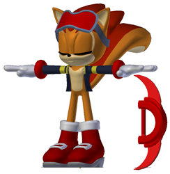 Size: 791x812 | Tagged: safe, artist:runhurd, elias acorn, 2025, 3d, boots, clothes, eyes closed, gloves, goggles, goggles on head, jacket, simple background, ski goggles, socks, solo, t-pose, white background