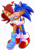 Size: 5000x7100 | Tagged: safe, artist:xxkenthewolfxx, sally acorn, sonic the hedgehog, chipmunk, hedgehog, 2020, cute, duo, eyes closed, female, heart, holding each other, hugging, kiss, kiss on cheek, male, sally x sonic, shipping, simple background, smile, standing, straight, transparent background