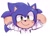 Size: 1080x772 | Tagged: safe, artist:chibi-0004, sonic the hedgehog, hedgehog, alternate outfit, arms behind head, blushing, clothes, male, shirt, simple background, smile, smiling at viewer, solo, white background