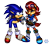 Size: 531x480 | Tagged: safe, artist:jayfoxfire, sally acorn, sonic the hedgehog, chipmunk, hedgehog, 2014, duo, holding hands, kiss on hand, sally x sonic, shipping, sonic boom (tv), straight