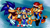 Size: 1920x1080 | Tagged: safe, artist:jayfoxfire, manik acorn, sally acorn, sonia acorn, sonic the hedgehog, oc, chipmunk, hedgehog, 2024, abstract background, child, family, father and child, father and daughter, father and son, group, mother and child, mother and daughter, mother and son, parent:sally, parent:sonic, parents:sonally, sally x sonic, scarf, shipping, sonic boom (tv), straight, unnamed oc, vest