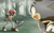 Size: 1600x1000 | Tagged: safe, artist:risziarts, sally acorn, sonic the hedgehog, chipmunk, hedgehog, sonic and the black knight, 2023, dialogue, duo, fog, forest, holding something, knight armor, sally x sonic, shipping, sir guinevere, straight, tree, weapon