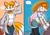 Size: 2048x1424 | Tagged: safe, artist:iyzeekiil, artist:sanzokudebien, cream the rabbit, miles "tails" prower, 2023, abs, aged up, cream x tails, shipping, straight