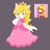 Size: 1280x1280 | Tagged: safe, artist:kanayanga, cat, female, looking at viewer, mobianified, princess peach, simple background, solo
