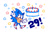 Size: 640x420 | Tagged: safe, artist:mossworm, sonic the hedgehog, hedgehog, 2020, birthday, cake, candle, fire, flat colors, food, pointing, simple background, smile, solo, star (symbol), white background