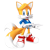 Size: 2500x2500 | Tagged: safe, artist:nibroc-rock, miles "tails" prower, fox, 3d, alternate hairstyle, bowtie, clothes, looking at viewer, male, mouth open, new years, open smile, shoes, simple background, smile, smiling at viewer, sneakers, solo, standing, suit, transparent background