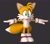 Size: 1753x1539 | Tagged: safe, artist:lijcthorntonll, miles "tails" prower, 3d, checkered background, cute, looking offscreen, male, smile, solo, t-pose