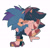 Size: 2048x2048 | Tagged: safe, artist:confused-bagel, shadow the hedgehog, sonic the hedgehog, hedgehog, 2025, duo, eyes closed, gay, holding each other, male, shadow x sonic, shadowbetes, shipping, signature, simple background, sitting, sitting on lap, smile, sonabetes, white background