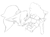 Size: 1033x771 | Tagged: safe, artist:ridleynemrick, tangle the lemur, whisper the wolf, lemur, wolf, 2021, bust, duo, eye clipping through hair, eyes closed, female, hand on face, holding hands, kiss, kiss on lips, lesbian, line art, monochrome, shipping, simple background, tangle x whisper, white background