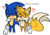 Size: 1789x1265 | Tagged: safe, artist:triplettailedfox, miles "tails" prower, sonic the hedgehog, 2025, aged up, arm around shoulders, blushing, cute, duo, english text, eyes closed, gay, heart, male, males only, mobius.social exclusive, older, shipping, simple background, sketch, smile, sonabetes, sonic x tails, standing, tailabetes, white background