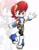 Size: 1609x2048 | Tagged: safe, artist:echaotix, sally acorn, chipmunk, 2025, clothes, cute, echo background, female, looking offscreen, mouth open, redesign, sallabetes, smile, solo, standing on one leg