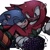 Size: 2048x2048 | Tagged: safe, artist:javiniess, knuckles the echidna, sonic the hedgehog, 2025, blushing, carrying them, duo, exclamation mark, food, fruit, gay, grapes, heart, knuxonic, looking at them, mouth open, question mark, shipping, signature, simple background, smile, surprised, white background