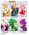 Size: 1423x1700 | Tagged: safe, artist:adoniism_, amy rose, espio the chameleon, jet the hawk, miles "tails" prower, rouge the bat, whisper the wolf, 2025, character name, clenched fist, eyes closed, frown, group, holding something, looking at viewer, looking offscreen, meme, six fanarts, smile, standing, text, v sign