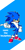 Size: 1440x2844 | Tagged: safe, artist:arupha, sonic the hedgehog, 2023, abstract background, blue background, character name, chest fluff, clenched fist, gloves, hand on hip, looking at viewer, outline, pointing, redesign, shoes, smile, solo, standing