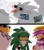 Size: 965x1100 | Tagged: safe, artist:theadamay1, jet the hawk, storm the albatross, wave the swallow, sonic riders: zero gravity, 2025, babylon rogues, backlighting, blushing, group, lidded eyes, looking at viewer, mouth open, shadow (lighting), simple background, smile, sonic riders, sparkle, sparkles, standing, white background