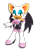 Size: 1412x1913 | Tagged: safe, artist:jcthornton, rouge the bat, bat, 2019, 3d, female, hand on hip, lidded eyes, mouth open, open smile, simple background, smile, solo, standing, transparent background