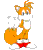 Size: 430x500 | Tagged: safe, artist:thweatted, miles "tails" prower, fox, 2010, animated, flat colors, gif, hands behind back, infinite loop, looking at viewer, male, simple background, smile, smiling at viewer, solo, standing, transparent background