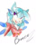Size: 360x453 | Tagged: safe, artist:charmcaster707, breezie the hedgehog, 2022, bust, character name, clenched teeth, eye clipping through hair, looking offscreen, looking up, simple background, sketch, smile, solo, white background