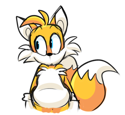 Size: 854x786 | Tagged: safe, artist:beastofeuthanasia, miles "tails" prower, 2019, looking offscreen, mouth open, simple background, solo, standing, white background