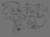 Size: 962x719 | Tagged: safe, artist:inksaji, miles "tails" prower, sonic the hedgehog, 2025, classic sonic, classic sonic (universe), classic tails, clenched fist, clenched fists, duo, eye clipping through hair, grey background, line art, looking at viewer, looking offscreen, monochrome, simple background, sketch, standing